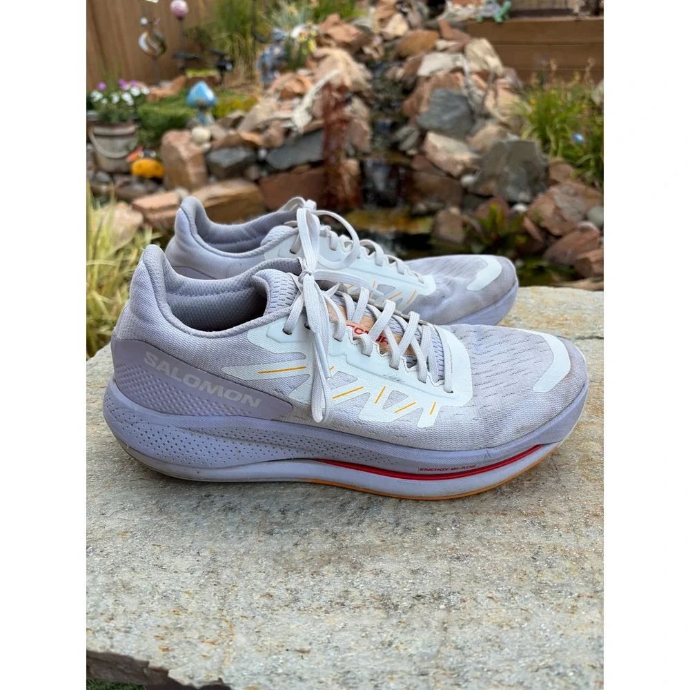 Salomon Spectur Road Running Shoes Mens 11 White Lilac Orange 415894